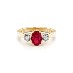 Oval Trilogy Ruby Ring