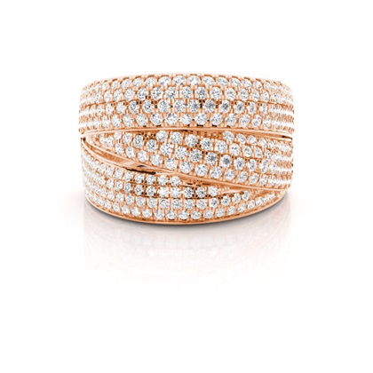 Rose Gold Statement Diamond Rings