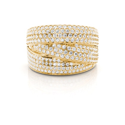 Yellow Gold Statement Diamond Rings