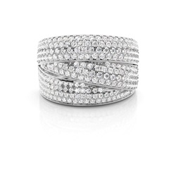 Modischer Ring mit runder Diamant-Krappenfassung