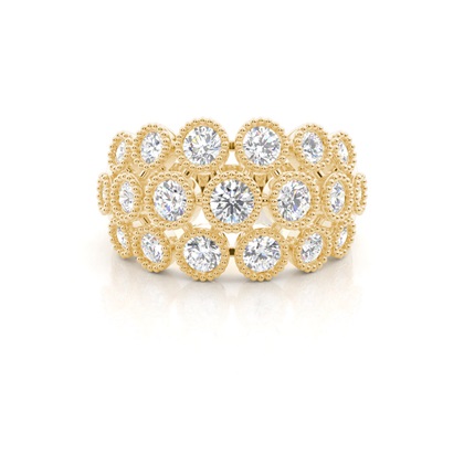 Yellow Gold Anniversary Diamond Rings
