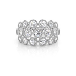 Pave Setting Diamond Round Fashion Ring
