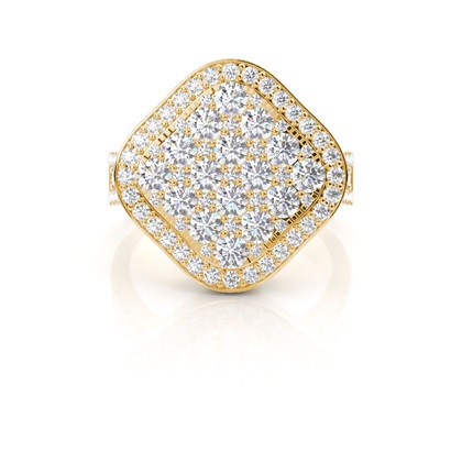 Yellow Gold Statement Diamond Rings