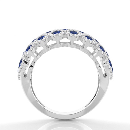 Brilliant Weißgold Saphir Diamantringe