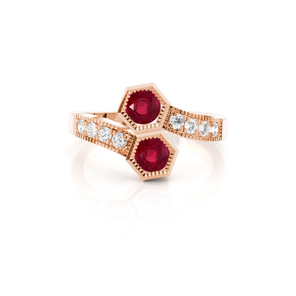 Full Setting Round Ruby Fashion Ring