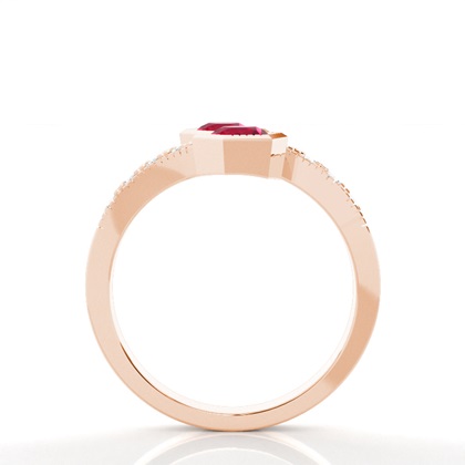 Runder Rubinroter Modering In Voller Fassung