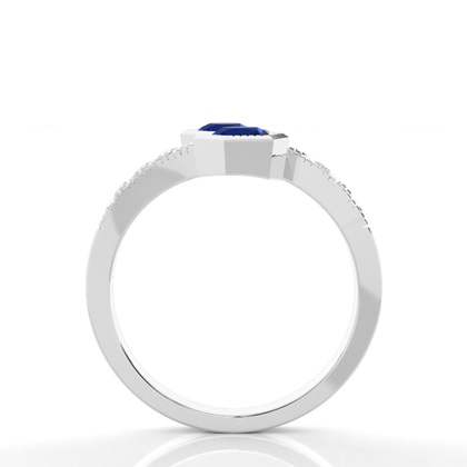 Brilliant Silber Saphir Diamantringe