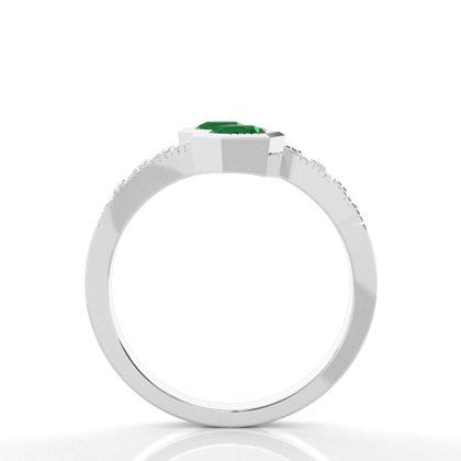 Runder Smaragd Modering In Voller Fassung