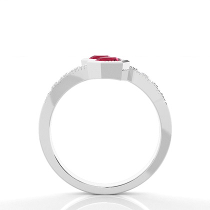 Runder Rubinroter Modering In Voller Fassung