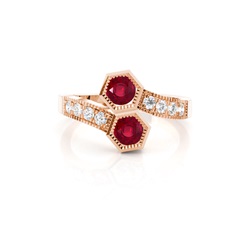 Full Setting Round Ruby Fashion Ring