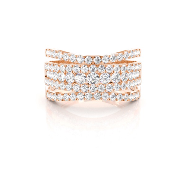 Prong Setting Round Diamond Fashion Ring