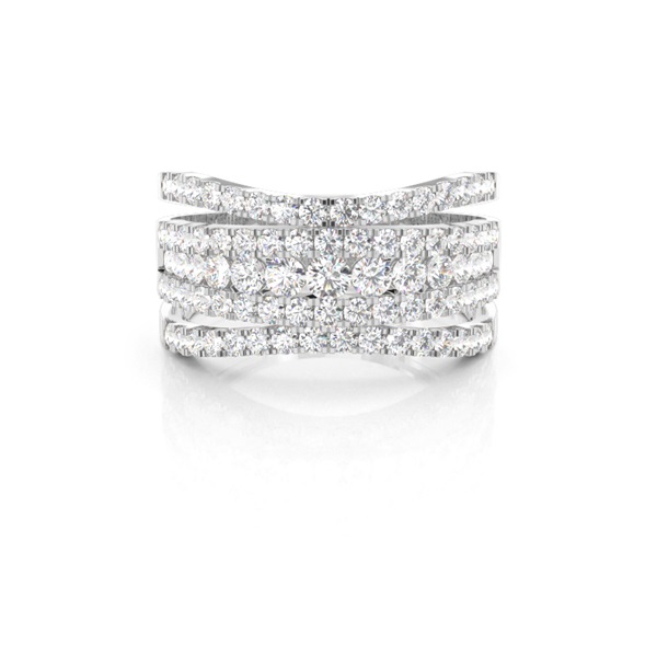 Prong Setting Round Diamond Fashion Ring