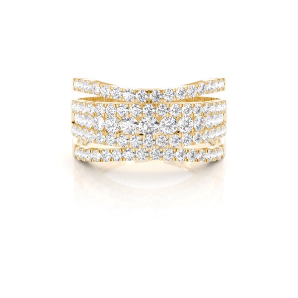 Prong Setting Round Diamond Fashion Ring