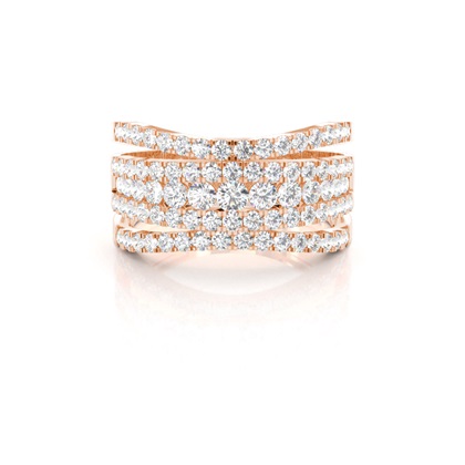 Rose Gold Statement Diamond Rings