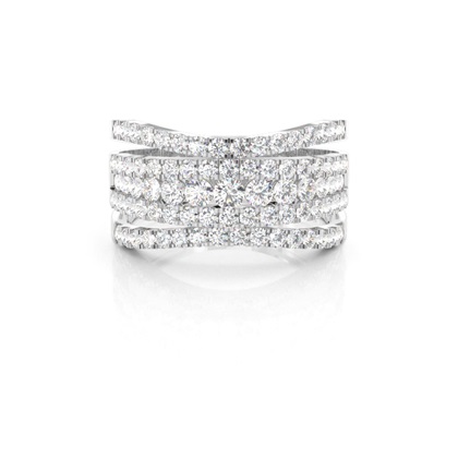Prong Setting Round Diamond Fashion Ring
