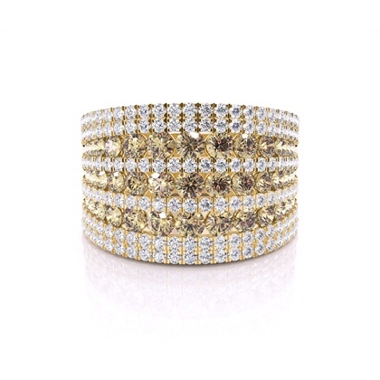 Yellow Gold Champagne Diamond Rings