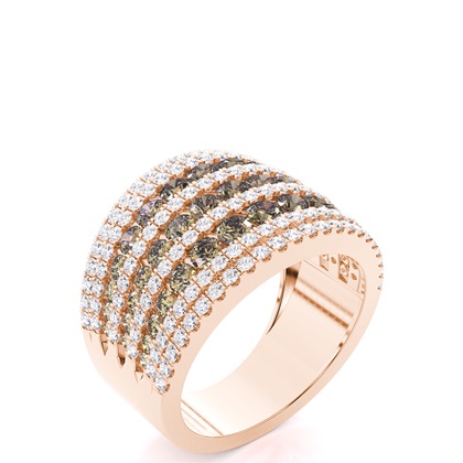 Rose Gold Statement Diamond Rings