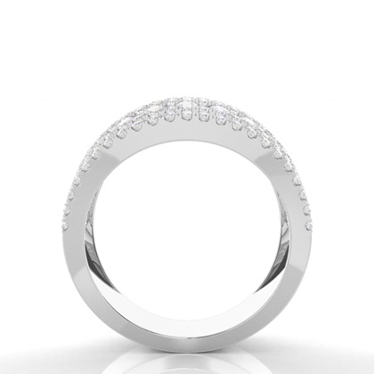 Prong Setting Round Studded Wedding Band