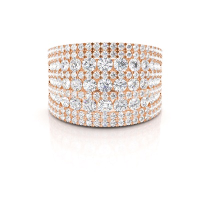Rose Gold Statement Diamond Rings