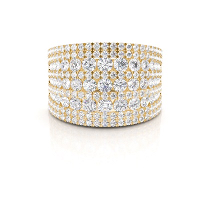 Yellow Gold Statement Diamond Rings