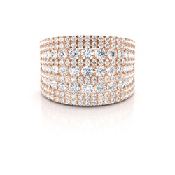 Prong Setting Round Studded Wedding Band