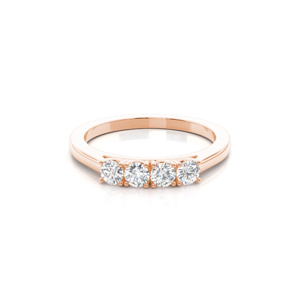 Prong Setting Round Half Eternity Diamond Ring
