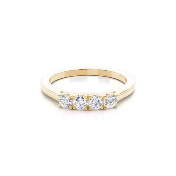 Prong Setting Round Half Eternity Diamond Ring