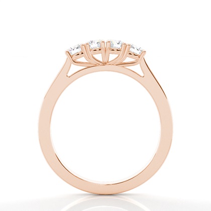 Rose Gold Half Eternity Diamond Rings