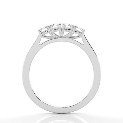 Runder Diamantring in einer Krappenfassung für die halbe Ewigkeit