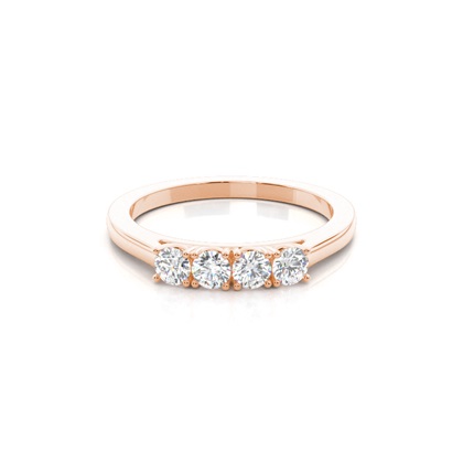 Rose Gold Half Eternity Diamond Rings