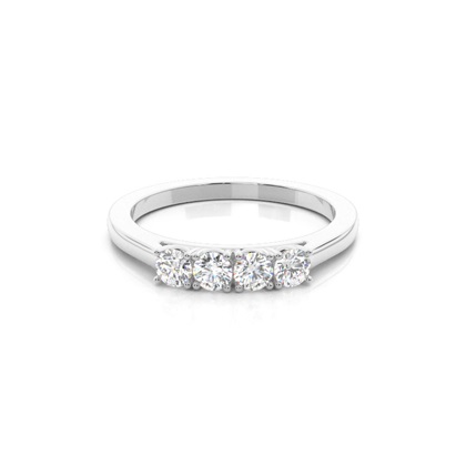 Silver Eternity Diamond Rings