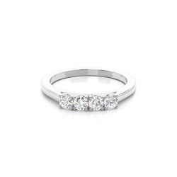 Prong Setting Round Half Eternity Diamond Ring