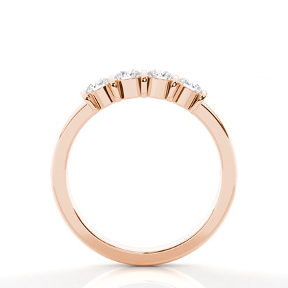 Rose Gold Half Eternity Diamond Rings