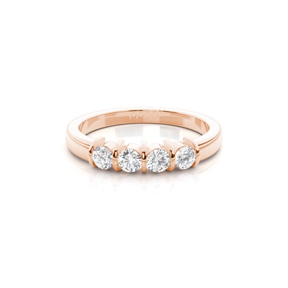 Rose Gold Half Eternity Diamond Rings