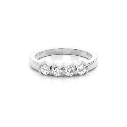 Silver Eternity Diamond Rings