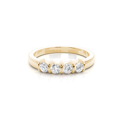 Yellow Gold Eternity Diamond Rings