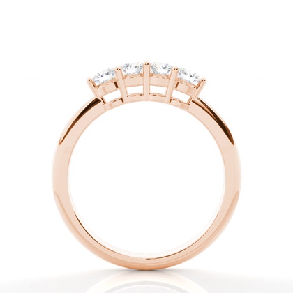 Rose Gold Half Eternity Diamond Rings
