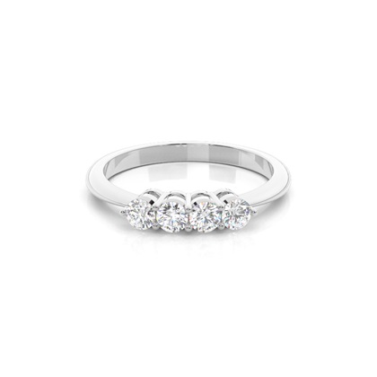 Silver Eternity Diamond Rings