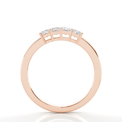 Princess Rose Gold Eternity Diamond Rings