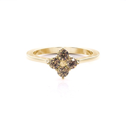Yellow Gold Champagne Diamond Rings