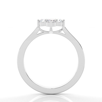 Round Diamond Prong Setting Cluster Ring