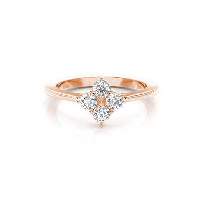 Rose Gold Promise Diamond Rings