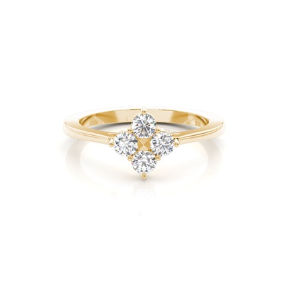 Yellow Gold Promise Diamond Rings