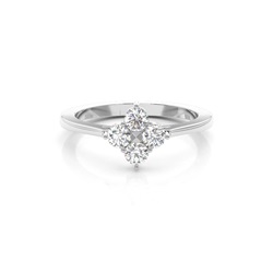 Runder Diamantring mit Krappenfassung