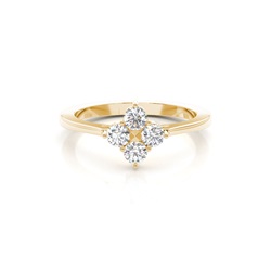 Runder Diamantring mit Krappenfassung