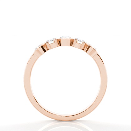 Rose Gold Diamond Anniversary Rings