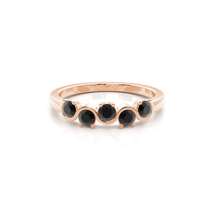 Rose Gold Half Eternity Diamond Rings