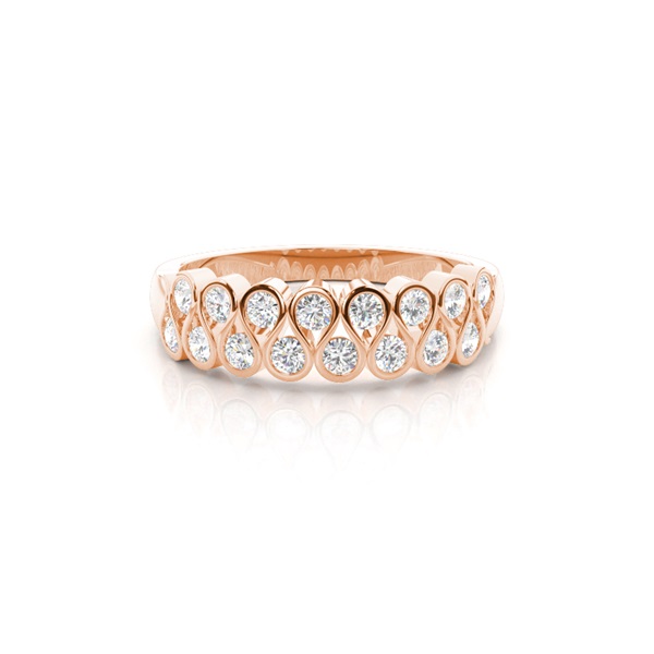 Round Diamond Half Eternity Ring