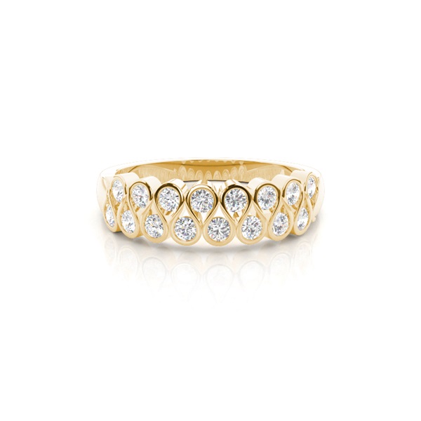 Round Diamond Half Eternity Ring