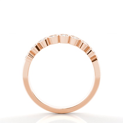 Rose Gold Half Eternity Diamond Rings